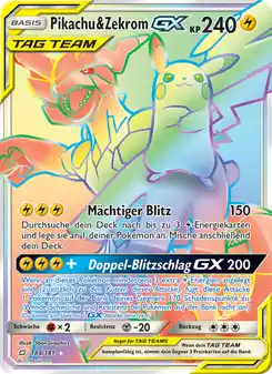 Pikachu e Zekrom GX